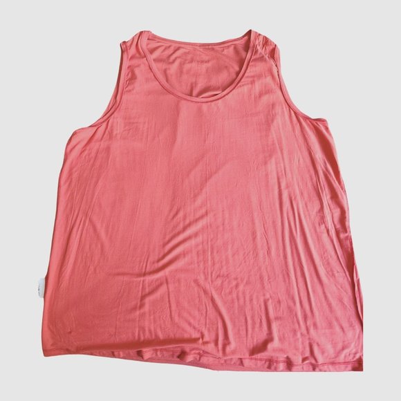 Samoon Pre-loved Plus-size Tangerine Long Tank Scoop Neck. Size 22 US - Picture 3 of 5